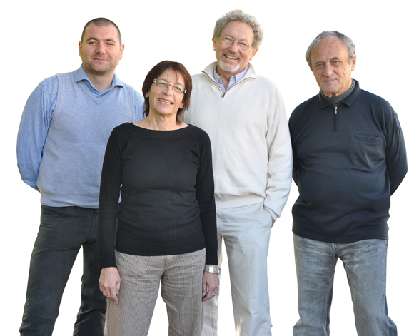 (l-r) Marco Cortesi, Dr. Rachel Chechik, Prof. Amos Breskin and Dr. Sana Shilstein. Using medical intelligence